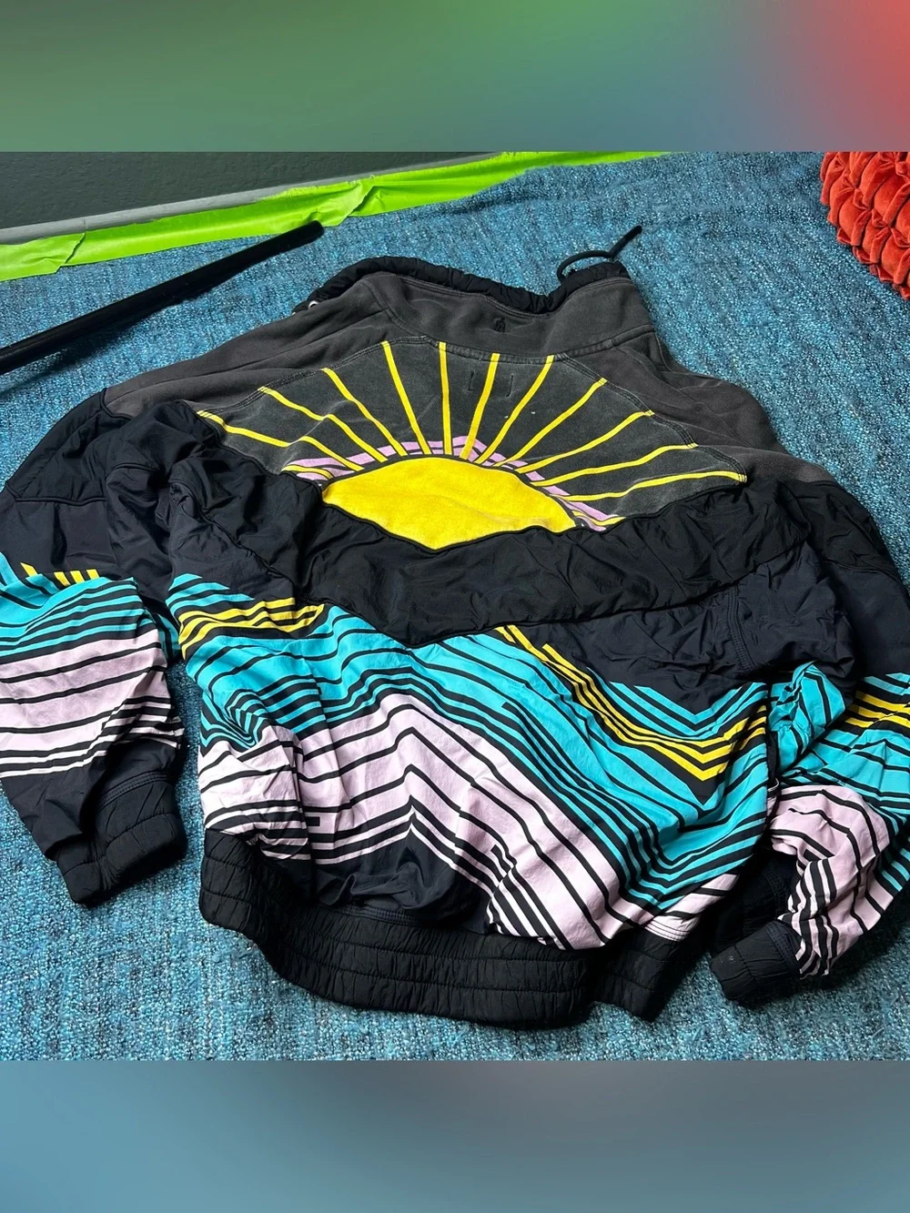 Free People Movement Walk The Line Sunset 1/4 Zip Pullover Jacket Women's XS